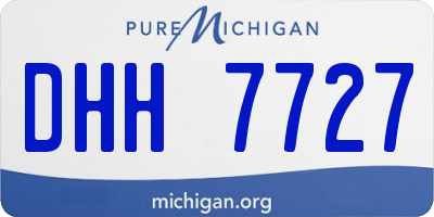 MI license plate DHH7727