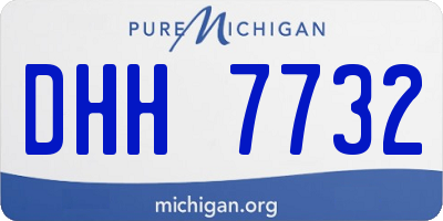 MI license plate DHH7732