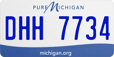 MI license plate DHH7734