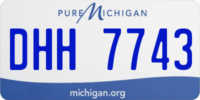 MI license plate DHH7743