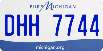 MI license plate DHH7744
