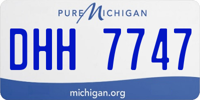 MI license plate DHH7747