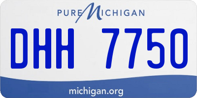 MI license plate DHH7750