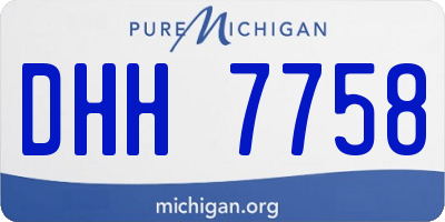 MI license plate DHH7758