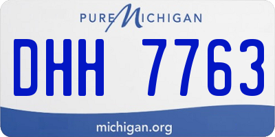 MI license plate DHH7763