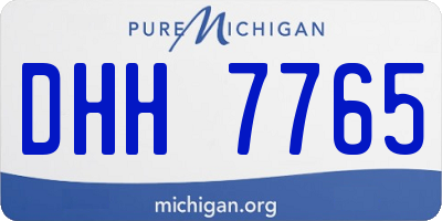 MI license plate DHH7765