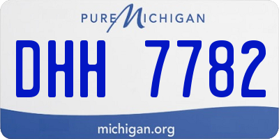 MI license plate DHH7782