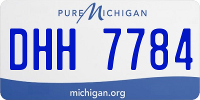 MI license plate DHH7784