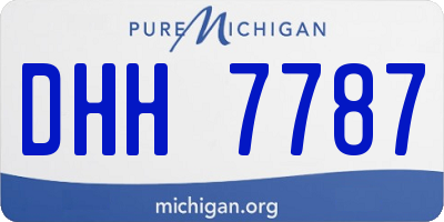 MI license plate DHH7787