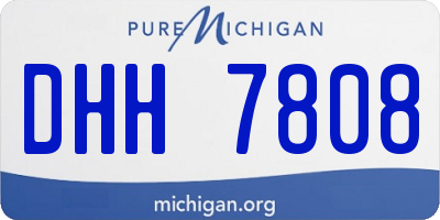 MI license plate DHH7808