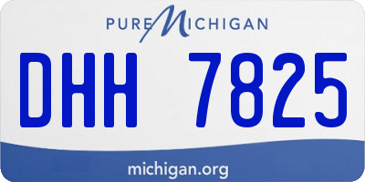 MI license plate DHH7825