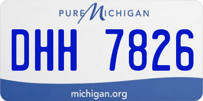 MI license plate DHH7826