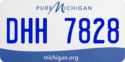 MI license plate DHH7828