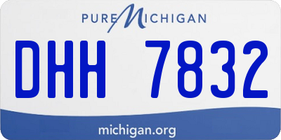 MI license plate DHH7832
