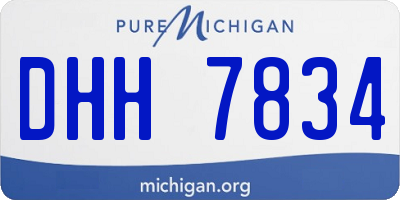 MI license plate DHH7834