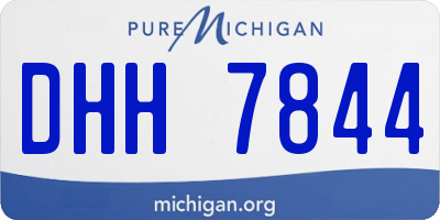 MI license plate DHH7844