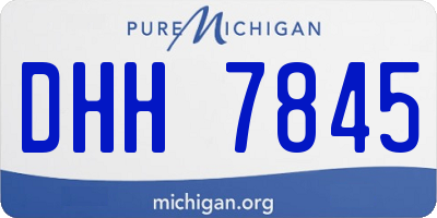 MI license plate DHH7845
