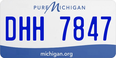 MI license plate DHH7847