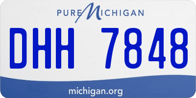 MI license plate DHH7848