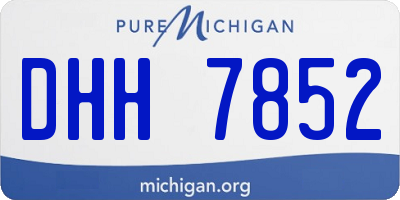 MI license plate DHH7852