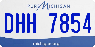 MI license plate DHH7854