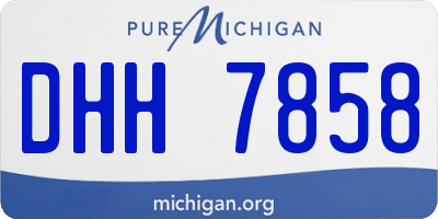 MI license plate DHH7858