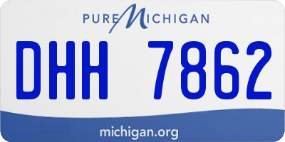 MI license plate DHH7862