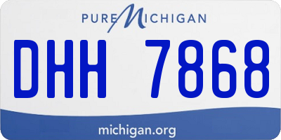 MI license plate DHH7868