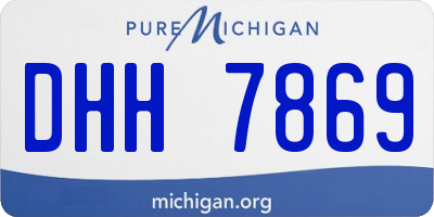 MI license plate DHH7869