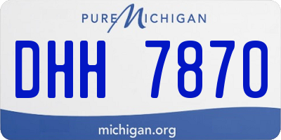 MI license plate DHH7870