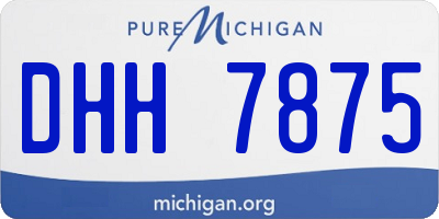MI license plate DHH7875