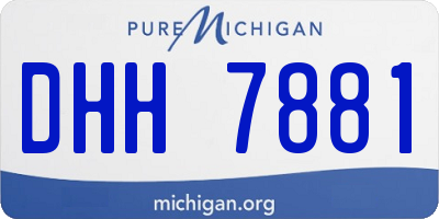 MI license plate DHH7881