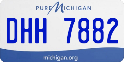MI license plate DHH7882