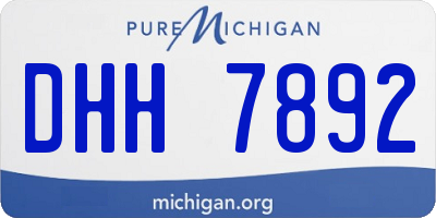 MI license plate DHH7892