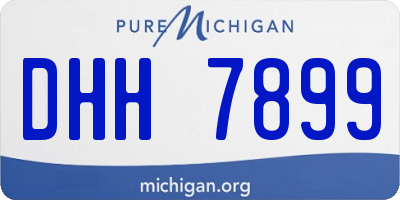 MI license plate DHH7899