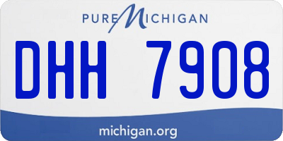 MI license plate DHH7908