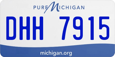 MI license plate DHH7915