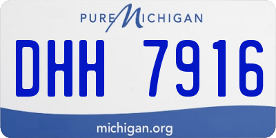MI license plate DHH7916