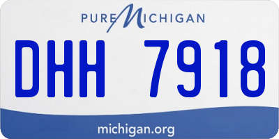 MI license plate DHH7918