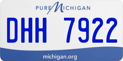 MI license plate DHH7922