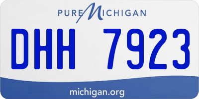 MI license plate DHH7923