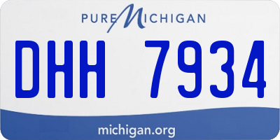 MI license plate DHH7934
