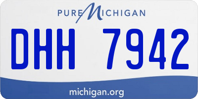 MI license plate DHH7942