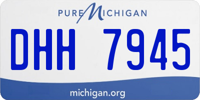 MI license plate DHH7945