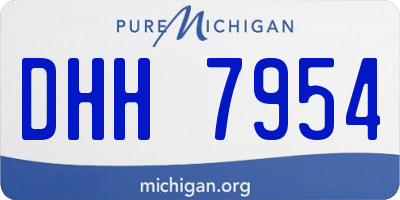 MI license plate DHH7954