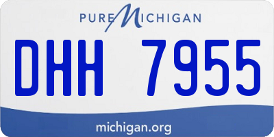 MI license plate DHH7955