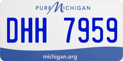 MI license plate DHH7959