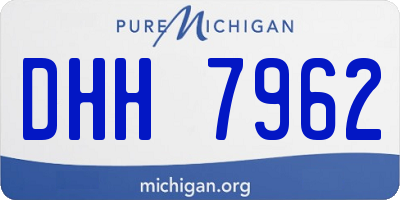 MI license plate DHH7962