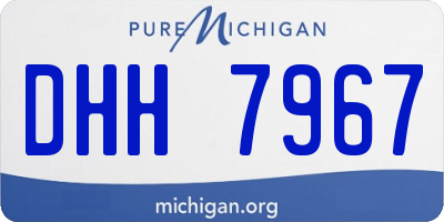 MI license plate DHH7967