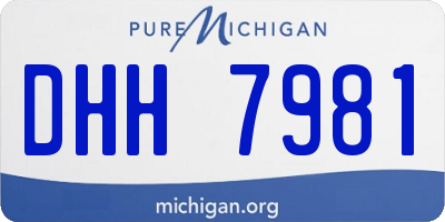 MI license plate DHH7981